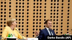 Գերմանիայի կանցլեր Անգելա Մերկելը և Ֆրանսիայի նախագահ Էմանյուել Մակրոնը, արխիվ 