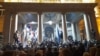 Serbian opposition leaders trying to enter the Belgrade Assembly during the seventh protest demanding the annulment of election results due to allegations of election theft on December 24.
