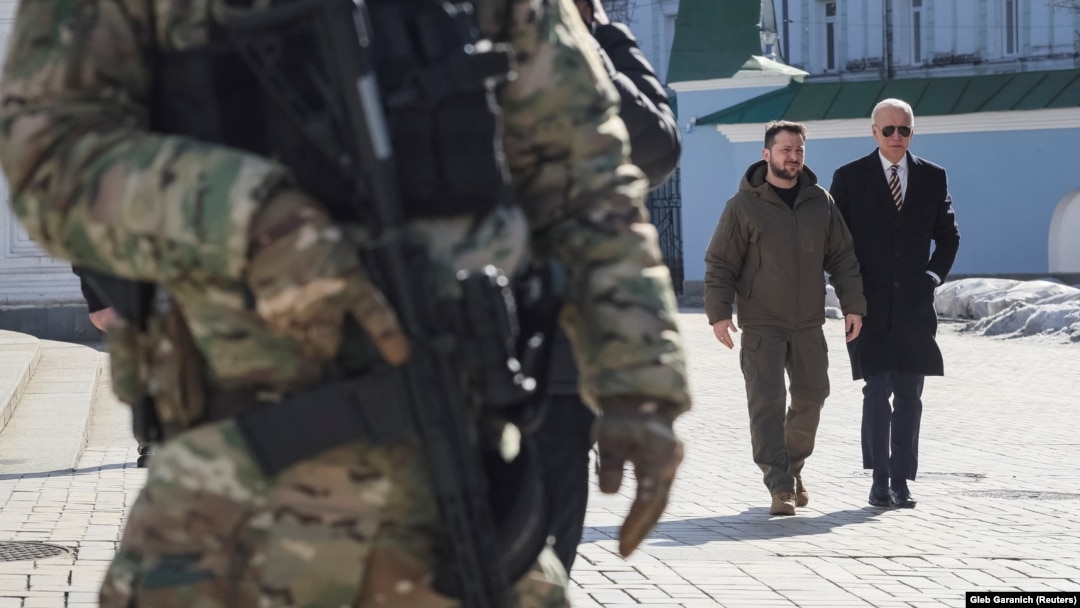 Joe Biden i Volodimir Zelenski u Kijevu, 20. februar 2023.