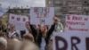 Marshi protestues "Be My Voice" (Bëhu zëri im) në mbështetje të të mbijetuarve të përdhunimeve gjatë luftës në Kosovë, i mbajtur në Prishtinë më 14 prill 2023, në shënimin e Ditës së të mbijetuarve të dhunës seksuale gjatë luftës në Kosovë.