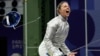 Olha Kharlan of Ukraine celebrates after winning her bout on July 29. 