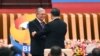 Kazakh President Qasym-Zhomart Tokaev (left) with Chinese President Xi Jinping at a meeting in 2023.