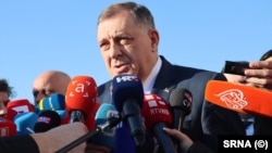 Republika Srpska President Milorad Dodik in Sarajevo on February 5.
