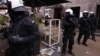 Security was increased as fans gathered in Gelsenkirchen before the England-Serbia match on June 16.
