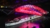 A scene from the opening ceremonies of the Paris 2024 Olympics on July 26.