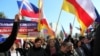 Мітынг у Паўднёвай Асэтыі ў падтрымку прэзыдэнта Расеі Ўладзіміра Пуціна, архіўнае фота