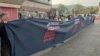 Protesters gather on Krajina Square in the center of Banja Luka on October 24 to express their dissatisfaction with the "foreign agents" bill. 