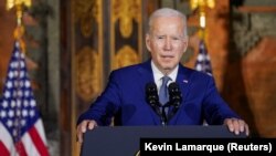 U.S. President Joe Biden addresses a news conference at the G20 summit of world leaders in Bali, Indonesia, on November 14. 