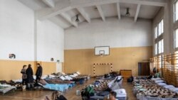Privremeni smještaj za ukrajinske izbjeglice u osnovnoj školi Przemyslu, istočnoj Poljskoj, 26. februar.