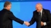Президент України Петро Порошенко (ліворуч) і президент Білорусі Олександр Лукашенко. Гомель, 26 жовтня 2018 року