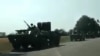 A screen grab from a video purportedly showing Russian troops and equipment being deployed in Transdniester. 