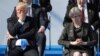 АКШ президенти Доналд Трамп жана Британиянын премьер-министри Тереза Мэй Брюсселдеги саммитте, 25.5.2017.