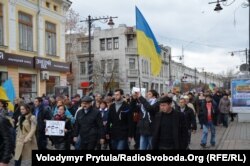 Акмәчәттә протест чарасы