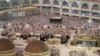 Muslim pilgrims pray at the Grand Mosque in the holy Saudi city of Mecca on the eve of the annual Hajj pilgrimage on August 29.