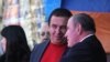 Армения -- Гагик Царукян и Левон Тер-Петросян (справа) во время митинга «тройки» на площади Свободы, Ереван, 10 октября 2014 г․