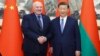 Chinese President Xi Jinping (right) and Belarusian ruler Alyaksandr Lukashenka in 2023