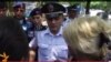 Полицейские преграждают матерям погибших солдат путь к резиденции президента, Ераван, 25 июня 2015 г.