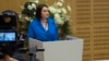 Сьвятлана Ціханоўская, Варшава, 9 жніўня 2025 голу.