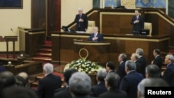 Президент Назарбаев в парламенте, 20 января 2012