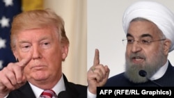A combo photo of U.S. President Donald Trump (left) and Iranian President Hassan Rohani 