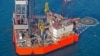 Самопідйомна бурова установка «Петро Годованець», що належить ДАТ «Чорноморнафтогаз», на шельфі Чорного моря, архівне фото