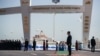 Президент Туркменистана Гурбангулы Бердымухамедов на открытии морского порта Туркменбаши на Каспии. 2 мая 2018 года.