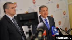 Рөстәм Миңнеханов һәм Кырым башлыгы Сергей Аксенов
