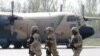 Kyrgyzstan -- US soldiers at the Manas military airbase, 14Apr2007