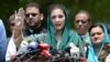 Maryam Nawaz (C), daughter of Prime Minister Nawaz Sharif, led her party into victory in the by-election. 