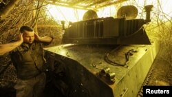 Українські військові поблизу Часового Яру на Донеччині, 22 липня 2025 року
