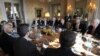 opening of talks between Iran and six world powers to discuss the Islamic republic's disputed atomic program outside Geneva on October 1, 2009