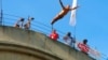 Bridge Divers In Mostar Draw Smaller Crowds Amid Coronavirus Spike