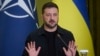 Уладзімір Зяленскі падчас прэсавай канфэрэнцыі з Маркам Рутэ 22 жніўня