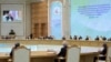 Döwlet baştutanlary Magtymguly Pyragynyň 300 ýyllygyna bagyşlanan halkara forumyna gatnaşýar. 11-nji otkýabr, 2024 ý. Aşgabat. Türkmenistan.