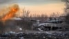 A Ukrainian tank fires at Russian positions in Chasiv Yar in Ukraine's Donetsk region. (file photo)