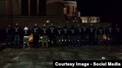 Члены одной из скандинавских ультраправых группировок - "Воины Одина"