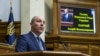 Andriy Parubiy during a parliamentary session as Rada speaker in Kyiv, 2018