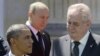 Президент США Барак Обама (ліворуч), президент Чехії Мілош Земан (праворуч) та президент Росії Володимир Путін. Архівне фото