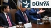 ABŞ prezidenti Donald Tramp döwlet sekretary Marko Rubio (çepde) we goranmak sekretary Pit Hegset (sagda) bilen bilelikde 26-njy awgustda Ministrler Kabinetiniň ýygnagyna gatnaşýar. 