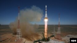 Запуск космического грузового корабля "Прогресс"