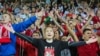 Бел-чырвоны-белы дэбют футбольнай зборнай у Барысаве. Ілюстрацыйнае фота