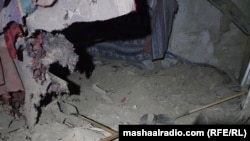 په خوست کې د شوي برید د ویجاړي یو تصویر چې په نتیجه کې یې درې کوچنیان ووژل شول