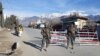 Pakistani soldiers stand guard at a checkpoint in Parachinar, capital of the Kurram tribal district (file photo)