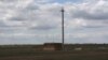 Электроопора в степи у села Амангельды. Костанайская область. Июнь 2015 года. 