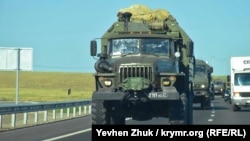 Военная техника России, движущаяся по трассе «Таврида»