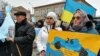 Під час мітингу до Дня кримського спротиву російській окупації. Місто Генічеськ Херсонської області, 26 лютого 2019 року