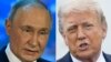 Rus prezidenti Wladimir Putin (çepde) we ABŞ prezidenti Donald Tramp 